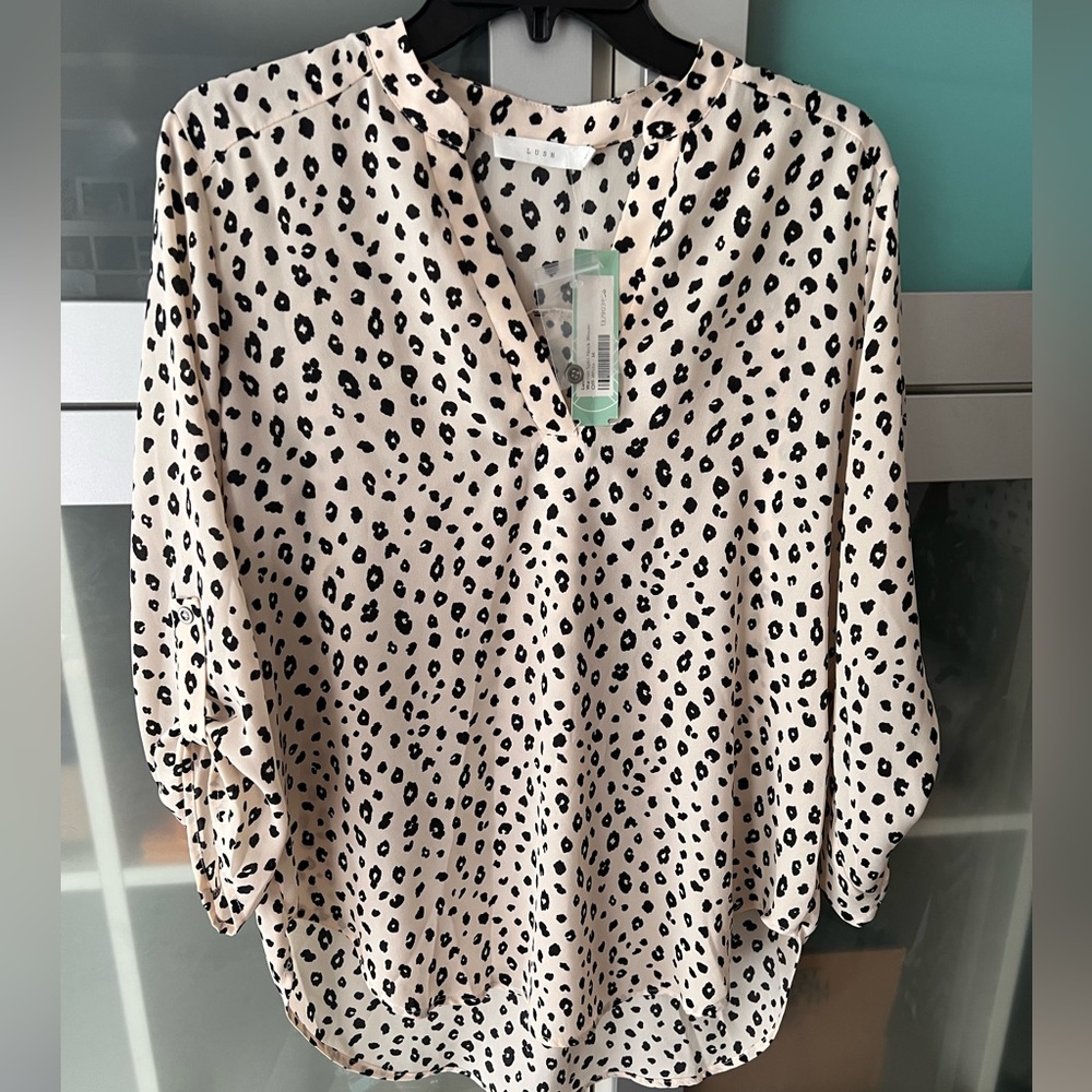 NWT Lush Brand Split Neck Blouse